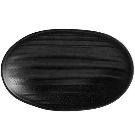 Đĩa oval sâu melamine Elite Global Solutions JW7308 Zen 20,6 x 13 cm đen - Thùng 6 cái