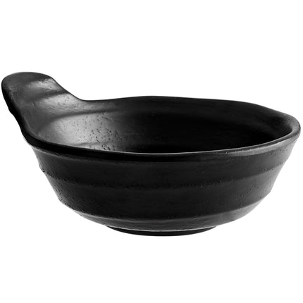 Đĩa melamine cao cấp Global Solutions JWT55 Zen 177 ml đen tròn melamine Sauce tô - Thùng 6 cái