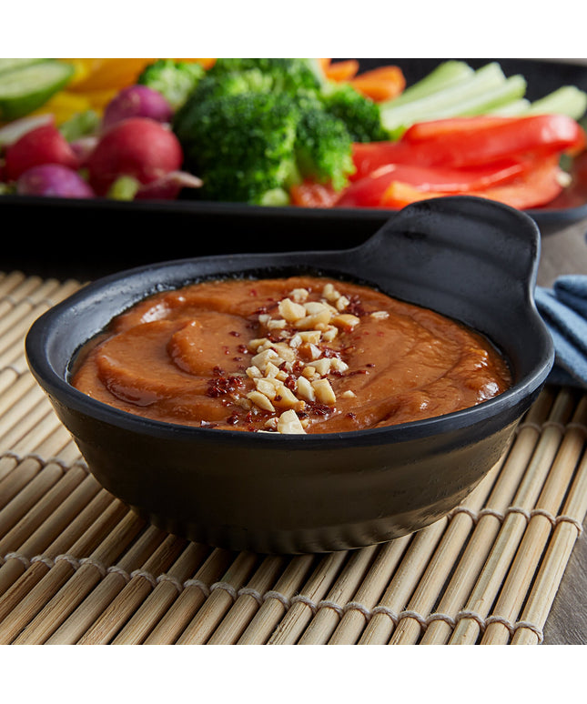 Đĩa melamine cao cấp Global Solutions JWT55 Zen 177 ml đen tròn melamine Sauce tô - Thùng 6 cái