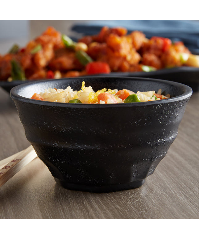 Đĩa melamine cao cấp Global Solutions JWT61 Zen 118 ml đen tròn tô - Thùng 6 cái