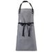 Tạp dề yếm điều chỉnh màu xám chambray Mercer Culinary Metro Edge Odin M63205GRY