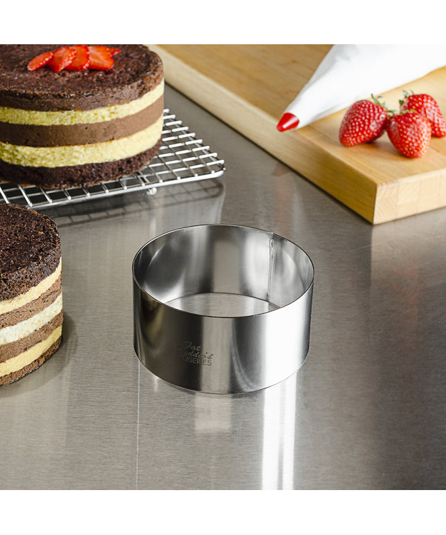 Khuôn tạo hình tròn inox Fat Daddio's SSRD-352375 ProSeries 9 x 6 cm