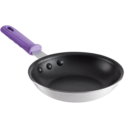 Chảo rán nhôm chống dính Choice 18 cm tay cầm silicone tím chống dị ứng
