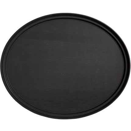 Khay phục vụ chống trượt Choice đen hình bầu dục 76 x 64 cm
