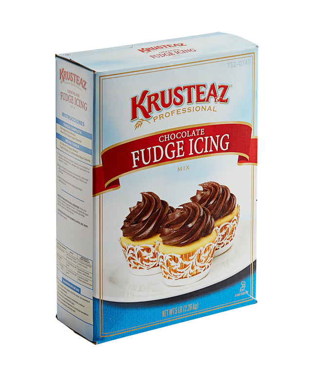 Kem phủ bánh Krusteaz Professional 2,3 kg sô cô la Fudge Icing Mix - Thùng 6 cái