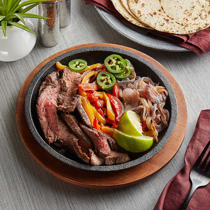 Chảo gang fajita tròn đã tôi dầu Valor 18 cm