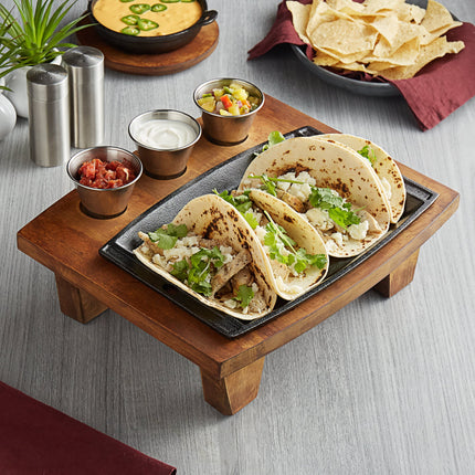 Chảo gang fajita chữ nhật đã tôi dầu Valor 29 x 18 cm