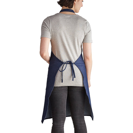 Tạp dề yếm vải denim điều chỉnh được Intedge denim, 2 túi