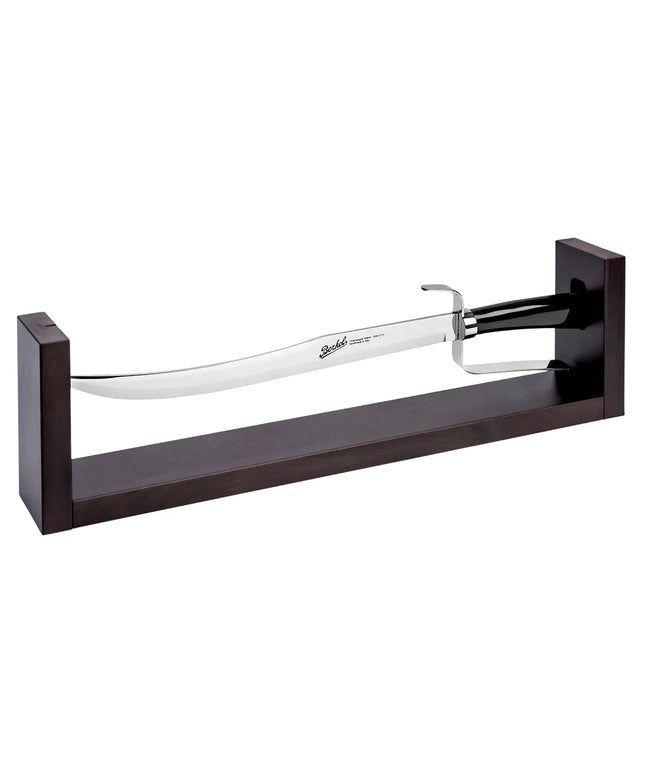 (2) BERKEL | Elegance Champagne Sabre – 380 mm blade - buffalo horn handle - wood stand