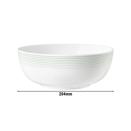 (2 pcs) SELTMANN WEIDEN | Porcelain Bowls – Soup/Cereal – Salbeigrün – Ø 200 mm – BLUES Salbeigrün