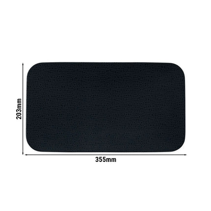 (2 pcs) SELTMANN WEIDEN | Rectangular Coupe Plate – Flat – Porcelain – 350×200 mm – Black