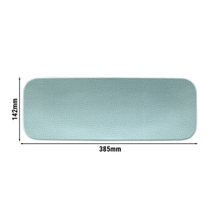(2 pcs) SELTMANN WEIDEN | Rectangular Coupe Plate – Flat – Porcelain – 350×200 mm – Turquoise