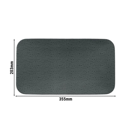(2 pcs) SELTMANN WEIDEN | Rectangular Coupe Plate – Flat – Porcelain – 350×200 mm – Anthracite