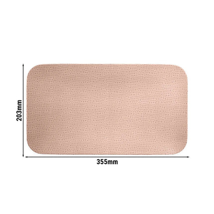(2 pcs) SELTMANN WEIDEN | Rectangular Coupe Plate – Flat – Porcelain – 350×200 mm – Dusty Pink