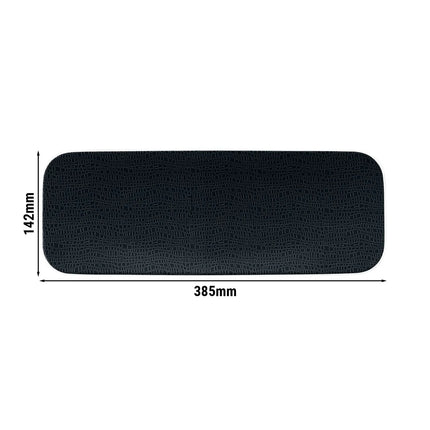 (2 pcs) SELTMANN WEIDEN | Rectangular Coupe Plate – Flat – Porcelain – 350×200 mm – Black