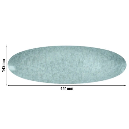 (2 pcs) SELTMANN WEIDEN | Serving Platter - Rectangular Coupe - Porcelain - 330×180 mm - Turquoise