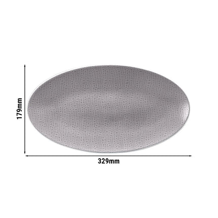 (2 pcs) SELTMANN WEIDEN | Serving Platter – Rectangular Coupe – Porcelain – 330×180 mm – Grey