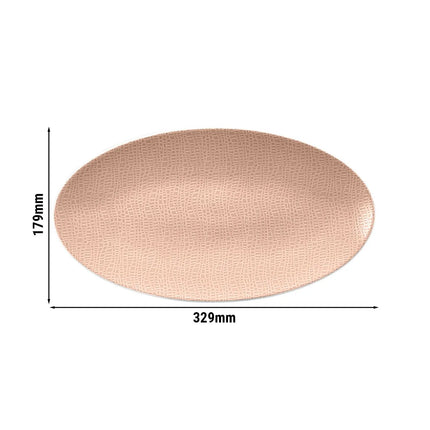 (2 pcs) SELTMANN WEIDEN | Serving Platter – Rectangular Coupe – Porcelain – 330×180 mm – Old Rose