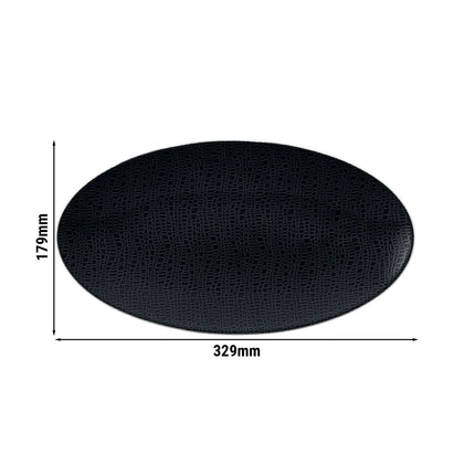 (2 pcs) SELTMANN WEIDEN | Serving Platter – Rectangular Coupe – Porcelain – 330×180 mm – Black