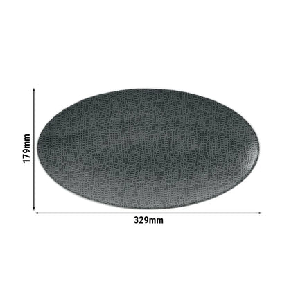 (2 pcs) SELTMANN WEIDEN | Serving Platter - Rectangular Coupe - Porcelain - 330×180 mm - Anthracite