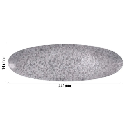 (2 pcs) SELTMANN WEIDEN | Serving Platter - Rectangular Coupe - Porcelain - 330×180 mm - Grey