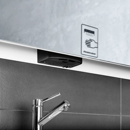 (2 pieces) AIR-WOLF | Automatic Hand Dryer – Matte Black - 342–414 km/h - 325–500 W - 90–300 W Heater - 74 dB - IR Sensor