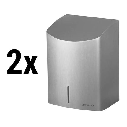 (2 pieces) AIR-WOLF | Automatic Hand Dryer – Stainless Steel - 10–15s Dry Time - Infrared Sensor