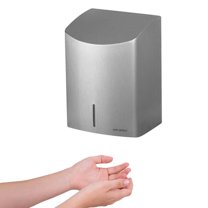 (2 pieces) AIR-WOLF | Automatic Hand Dryer – Stainless Steel - 10–15s Dry Time - Infrared Sensor