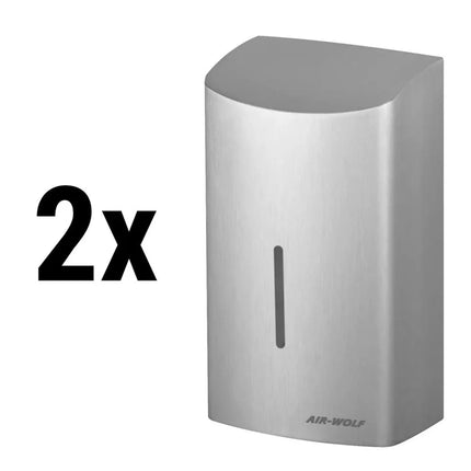 (2 pieces) AIR-WOLF | Automatic Hand Dryer – Stainless Steel - 342–414 km/h Air - 74 dB - IR Sensor