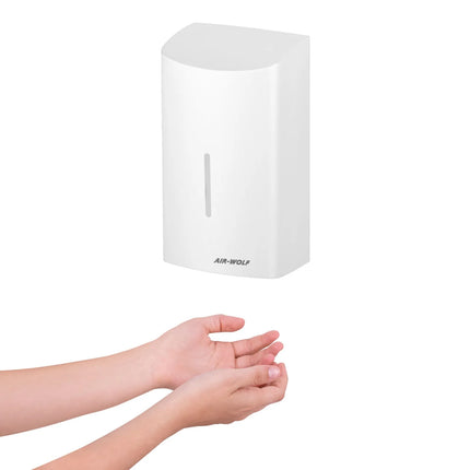 (2 pieces) AIR-WOLF | Automatic Hand Dryer – White Stainless Steel - 342–414 km/h - 90–300 W Heater - 74 dB - IR Sensor