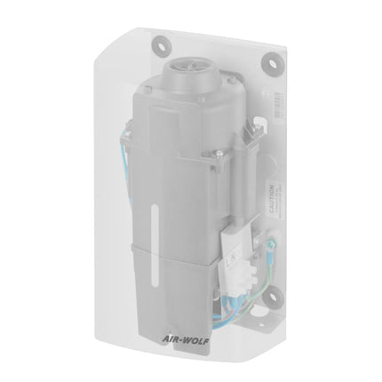 (2 pieces) AIR-WOLF | Automatic Hand Dryer – White Stainless Steel - 342–414 km/h - 90–300 W Heater - 74 dB - IR Sensor