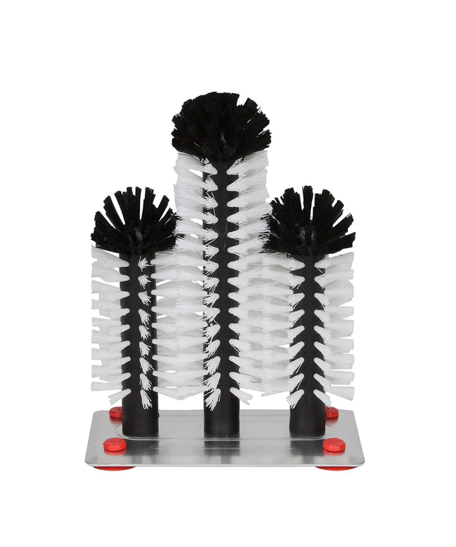 (2 pieces) FUCHS | DELFIN® Glass washing-up brush - 2x180mm + 1x240mm - with metal base plate - 1-2-3