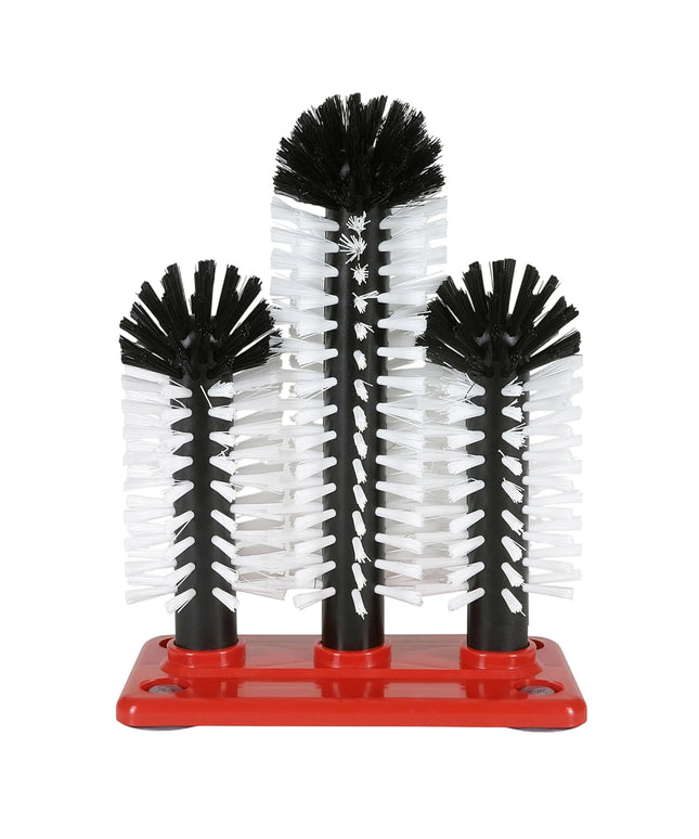 (2 pieces) FUCHS | DELFIN® Glass washing-up brush - 2x180mm + 1x240mm - with plastic base plate - 1-2-3