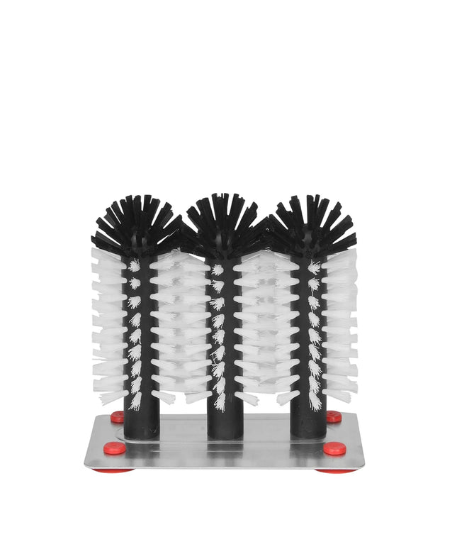 (2 pieces) FUCHS | DELFIN® Glass washing-up brush - 3x180mm - with metal base plate - 1-2-3