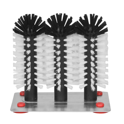 (2 pieces) FUCHS | DELFIN® Glass washing-up brush - 3x180mm - with metal base plate - 1-2-3