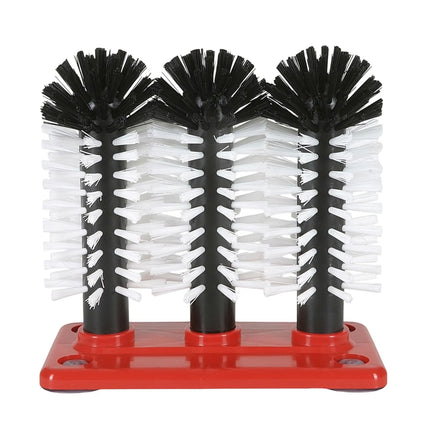 (2 pieces) FUCHS | DELFIN® Glass washing-up brush - 3x180mm - with plastic base plate - 1-2-3