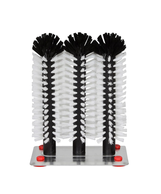 (2 pieces) FUCHS | DELFIN® Glass washing-up brush - 3x240mm - with metal base plate - 1-2-3