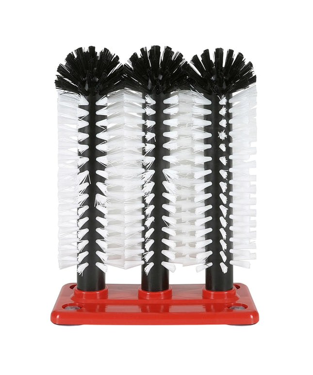 (2 pieces) FUCHS | DELFIN® Glass washing-up brush - 3x240mm - with plastic base plate - 1-2-3