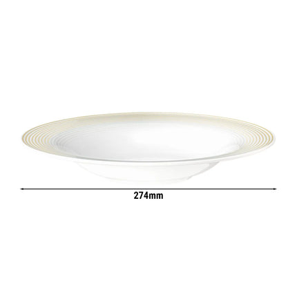 (2 pieces) SELTMANN WEIDEN | Deep Pasta Bowl Ø 27 cm – Blues - Sand Beige - Porcelain