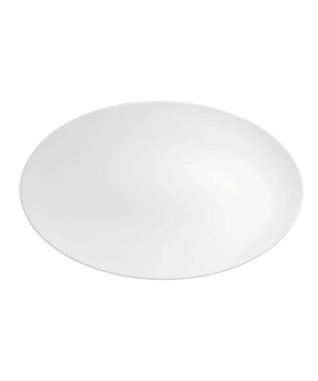 (2 pieces) SELTMANN WEIDEN | Oval Coupe Serving Platter – 400x255 mm - White High-Gloss Porcelain - Microwave & Oven Safe