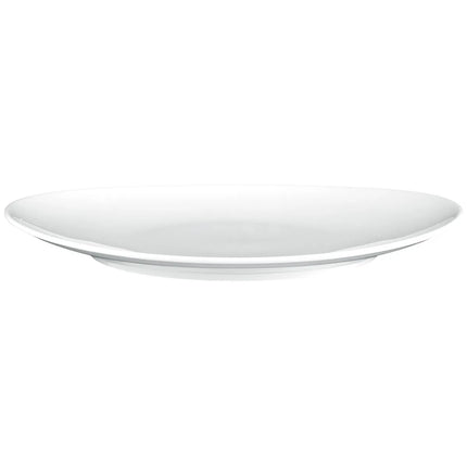 (2 pieces) SELTMANN WEIDEN | Oval Steak Plate – Porcelain - White - 340×301 mm - Meran Steak & More
