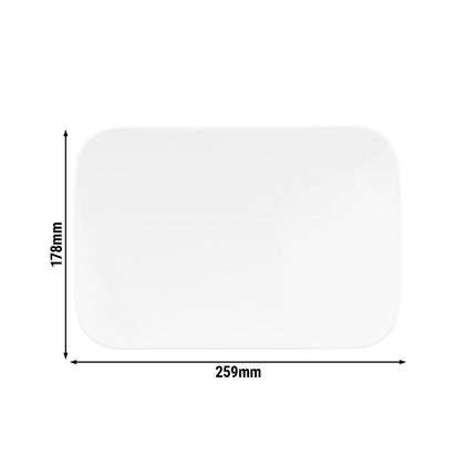 (2 pieces) SELTMANN WEIDEN | Porcelain Rectangular Plate – 255×180 mm - White