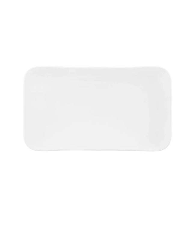 (2 pieces) SELTMANN WEIDEN | Rectangular Coupe Serving Platter – 350x200 mm - White High-Gloss Porcelain - Microwave & Oven Safe