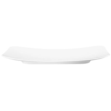 (2 pieces) SELTMANN WEIDEN | Rectangular Coupe Serving Platter – 350x200 mm - White High-Gloss Porcelain - Microwave & Oven Safe