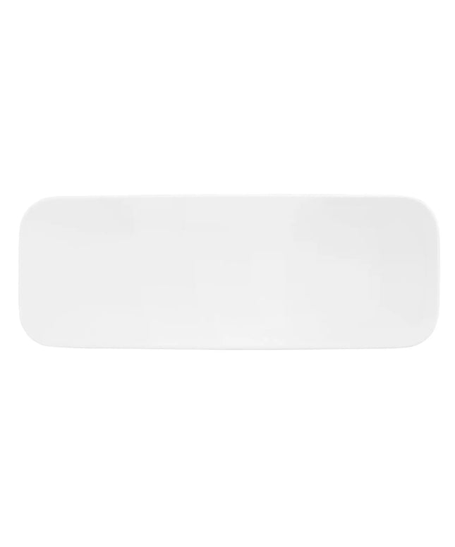 (2 pieces) SELTMANN WEIDEN | Rectangular Coupe Serving Platter – 380x140 mm - White High-Gloss Porcelain - Microwave & Oven Safe