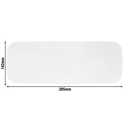 (2 pieces) SELTMANN WEIDEN | Rectangular Coupe Serving Platter – 380x140 mm - White High-Gloss Porcelain - Microwave & Oven Safe
