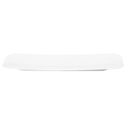 (2 pieces) SELTMANN WEIDEN | Rectangular Coupe Serving Platter – 380x140 mm - White High-Gloss Porcelain - Microwave & Oven Safe