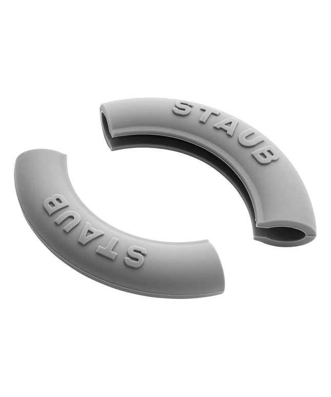 (2 pieces) STAUB | Plastic Handle Covers for All STAUB Pots & Pans – Grey - Heatproof 200°C