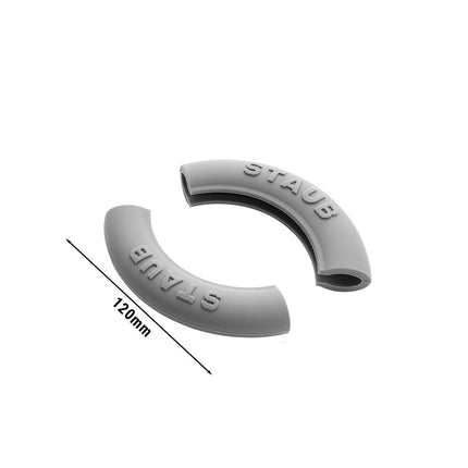 (2 pieces) STAUB | Plastic Handle Covers for All STAUB Pots & Pans – Grey - Heatproof 200°C