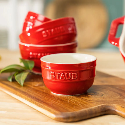 (2) STAUB| Ceramic Mould Set – Cherry Red - Stackable